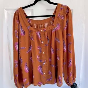 Loft terracotta color top gorgeous color!